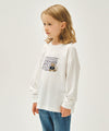 Marithé François Girbaud Kids Doodle Classic Logo Long Sleeve Tee White