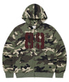 Mahagrid Camo Applique Zip Up Hoodie