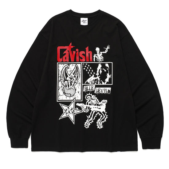 Cavish LIGHTNING SKELETON LS TEE [BLACK]