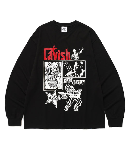 Cavish LIGHTNING SKELETON LS TEE [BLACK]