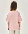Marithé François Girbaud Kids Classic Logo Dyeing Oversized Tee Light Pink