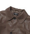 Nice Ghost Club PU Leather Work Car Coat