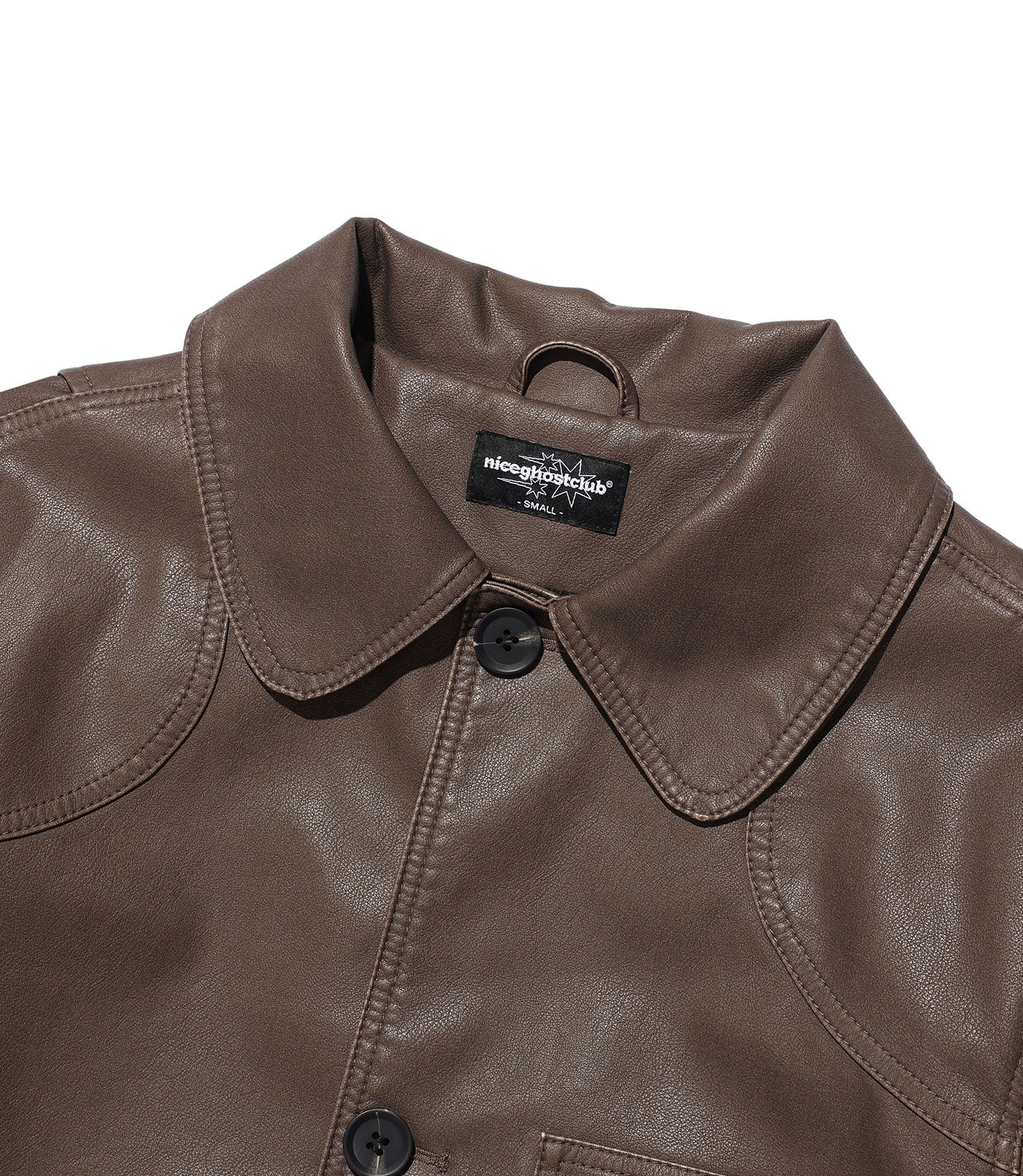 Nice Ghost Club PU Leather Work Car Coat