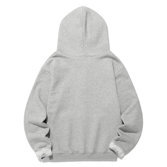 Nice Ghost Club Soul Pussy Cat Ghost Soul Girl Cat Hoodie Zip Up Grey
