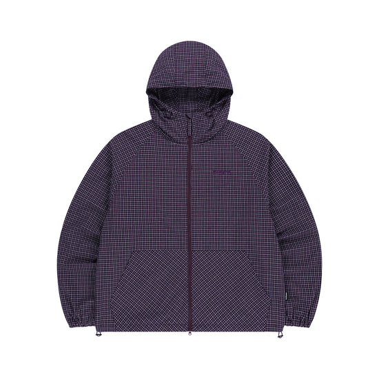 Mahagrid Check Windbreaker in Purple