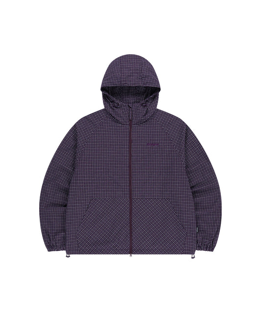 Mahagrid Check Windbreaker in Purple