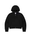 Mahagrid PRAY APPLIQUE CROP ZIP UP HOODIE