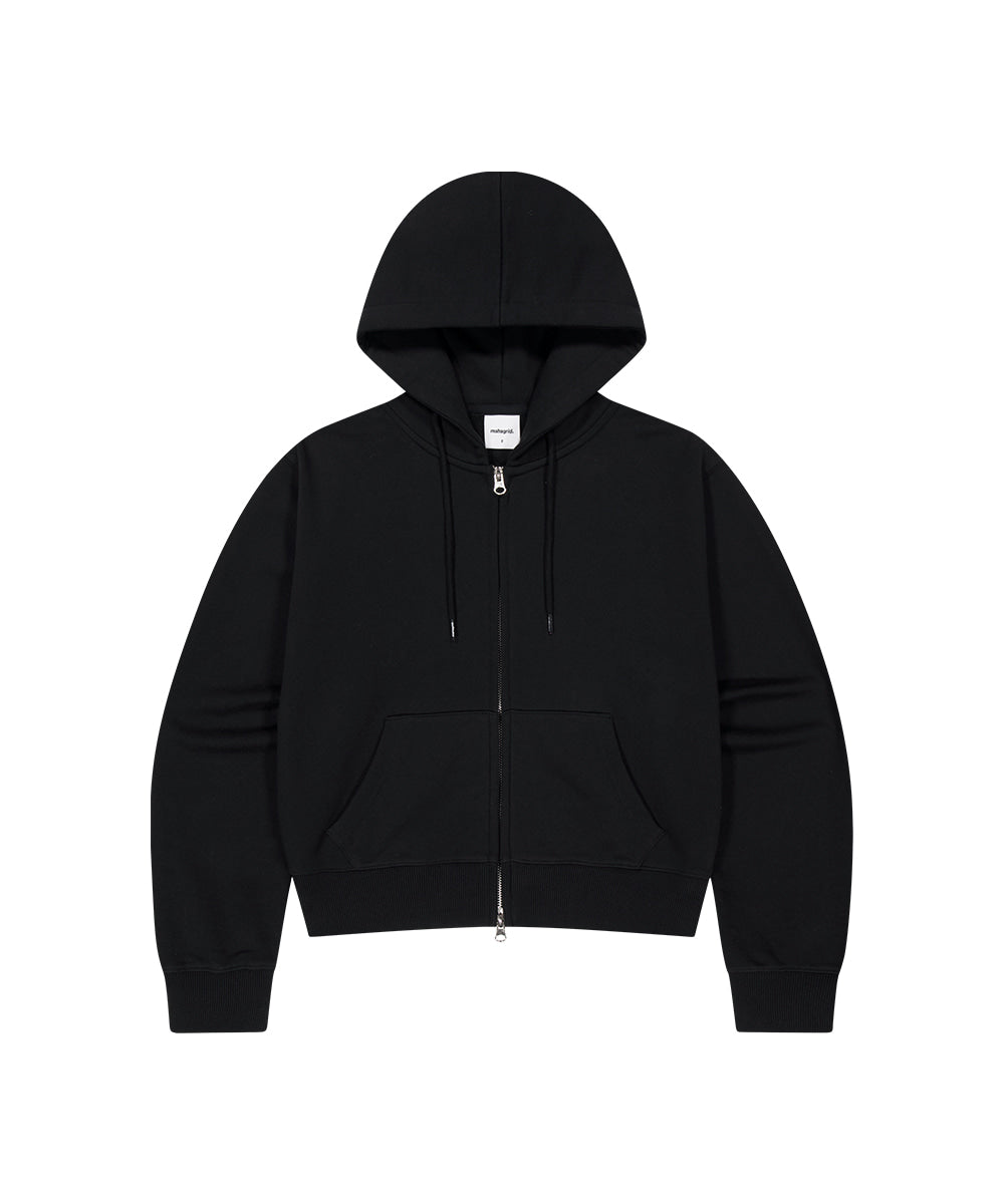 Mahagrid PRAY APPLIQUE CROP ZIP UP HOODIE