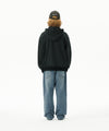 Mahagrid Empty Stripe Zip Up Hoodie Black