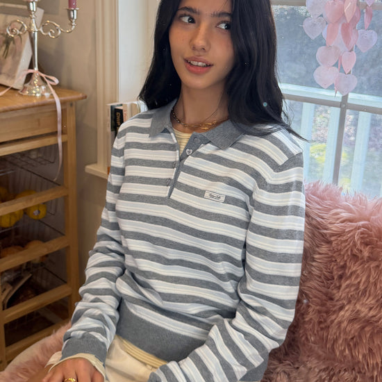 Bitter Cells Lolly Stripe Collar Knit