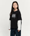 Marithé François Girbaud Kids Oversized Layered Long Sleeve Black