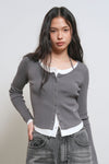 General Idea WOMAN Strap Layered Cardigan