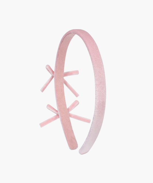 Marithé François Girbaud Kids Velvet Ribbon Hair Band Light Pink