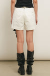 General Idea WOMAN Minimalist Waist Cotton Half Pants [WHITE]