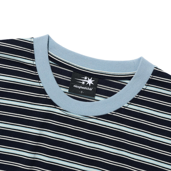 Nice Ghost Club Stripe 3Star Basic Tee [Navy]