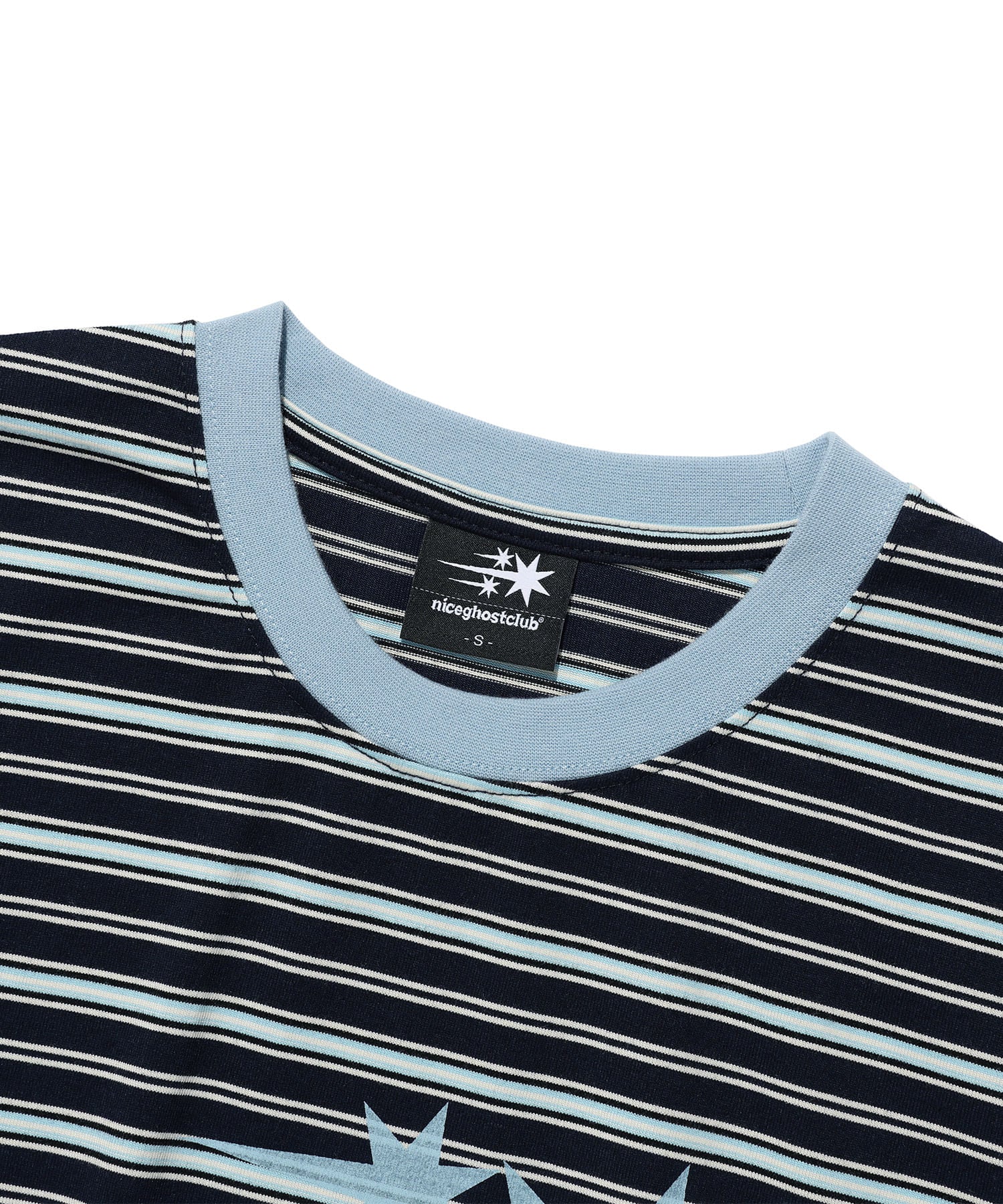 Nice Ghost Club Stripe 3Star Basic Tee [Navy]