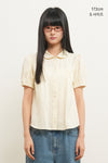 General Idea WOMAN Round Collar Puff Blouse