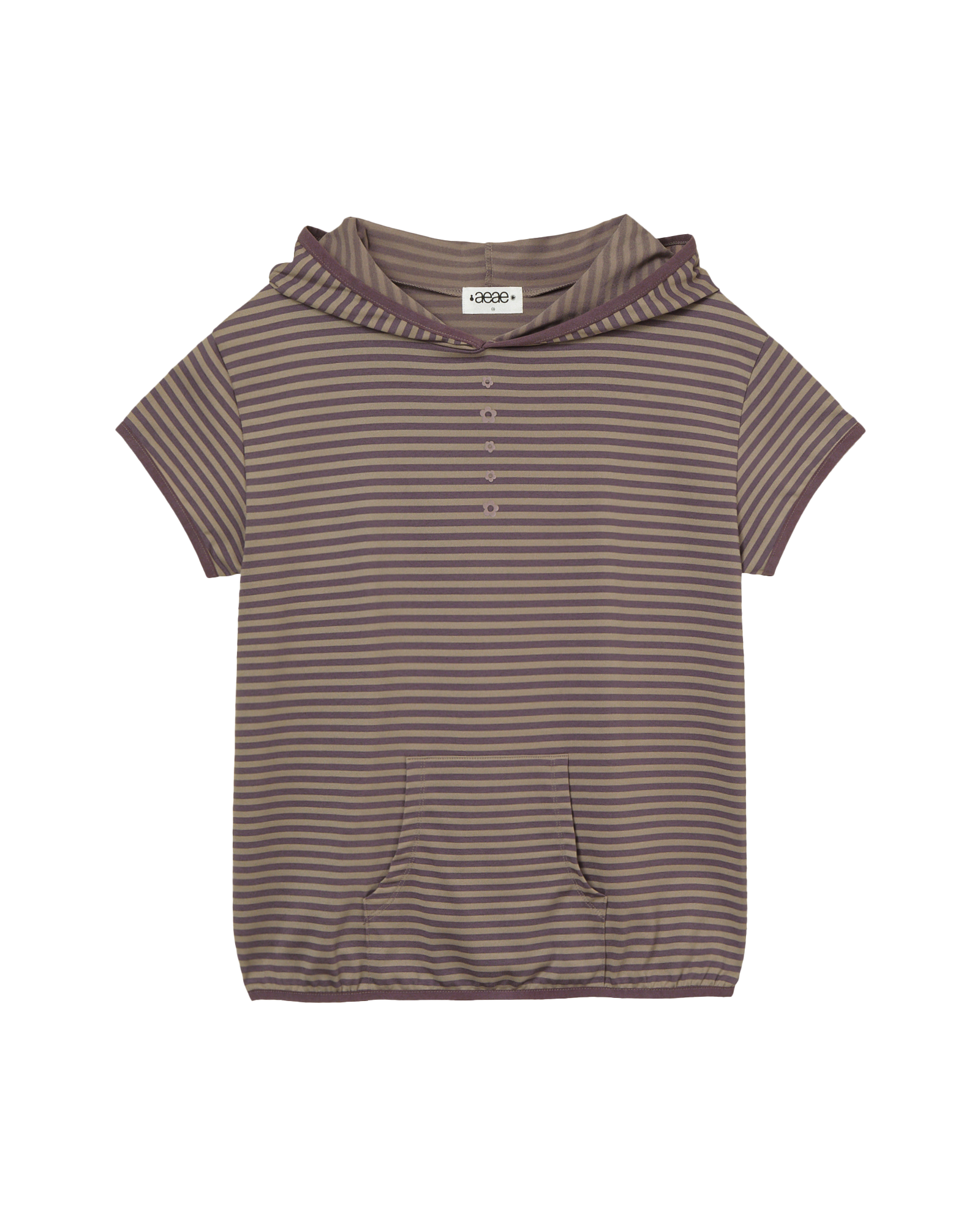 AEAE Stripe Half Sleeve Hoodie