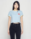 ADLV Woman Tennis AC Bear Crop Short Sleeve Ringer T-Shirt