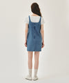 Marithé François Girbaud W DENIM SLEEVELESS DRESS light blue