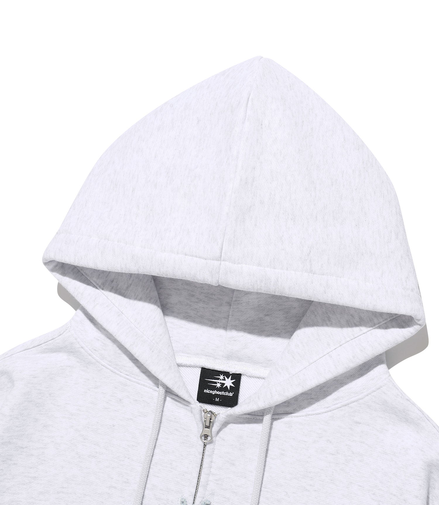 Nice Ghost Club 3 Star Appliqué Hoodie Zip Up