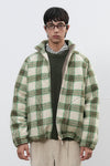 General Idea UNISEX Warm Check Fleece Zip-Up Jumper