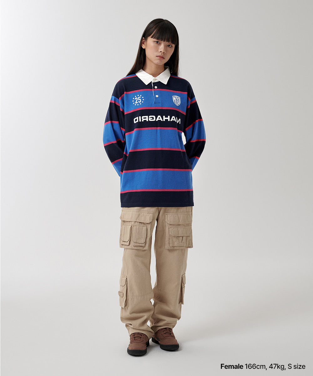 Mahagrid Stripe Rugby Shirt