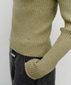 Marithé François Girbaud W BALACLAVA HOODIE SLIM KNIT Light Olive