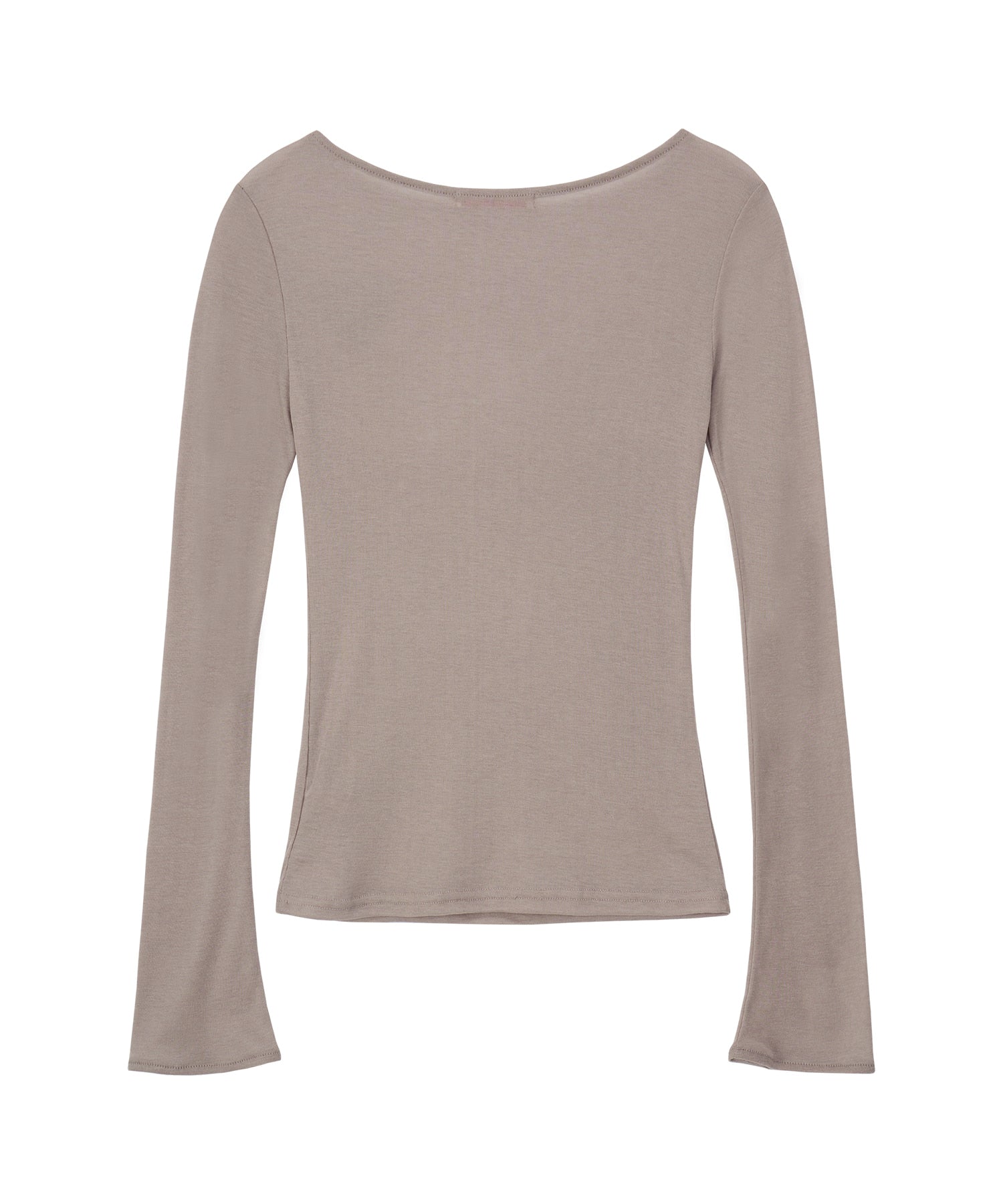 Bitter Cells Sheer Heart Long Sleeve-Beige