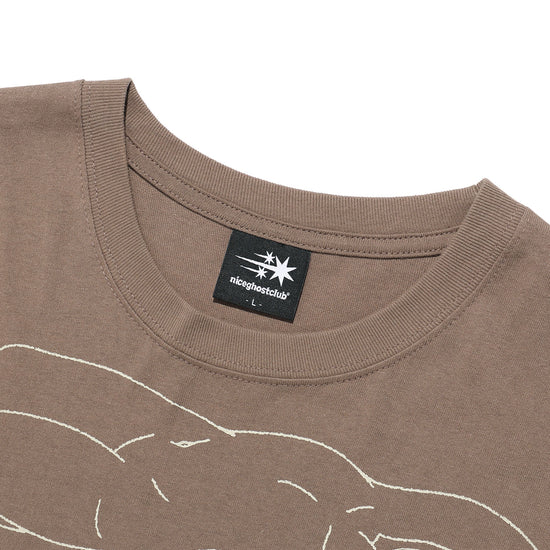 Nice Ghost Club Heaven Gatekeeper Line Tee [Brown]