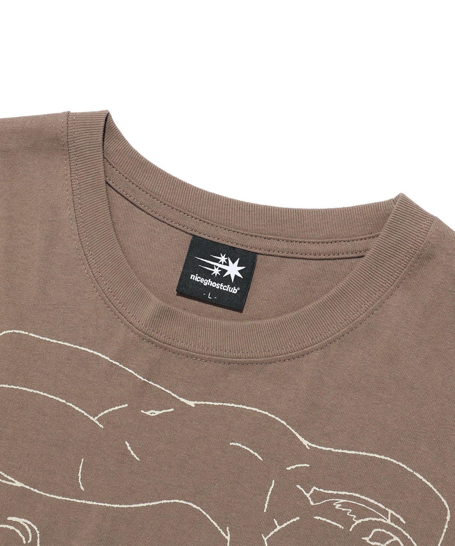 Nice Ghost Club Heaven Gatekeeper Line Tee [Brown]