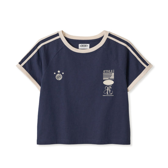 AEAE Athlete Stripe Half T-Shirt