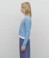 Marithé François Girbaud Women's V-Neck Crop Cardigan in Sky Blue