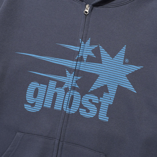 Nice Ghost Club Ghost 3 Star Hoodie Zip Up [Navy]