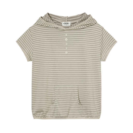 AEAE Stripe Half Sleeve Hoodie