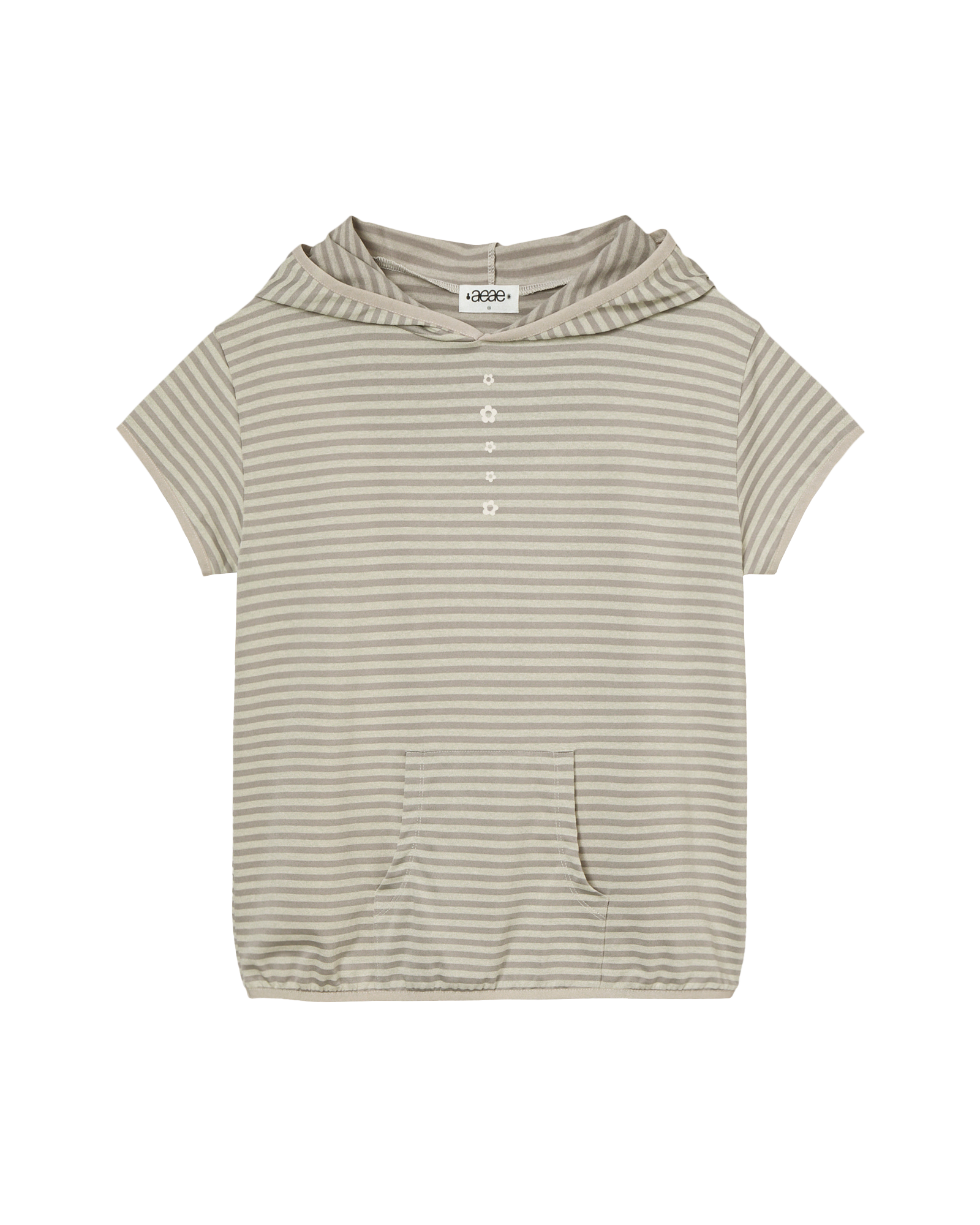 AEAE Stripe Half Sleeve Hoodie