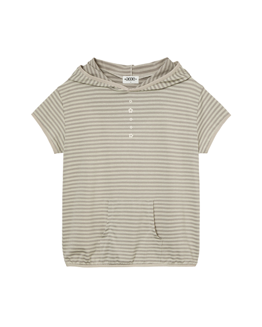 AEAE Stripe Half Sleeve Hoodie