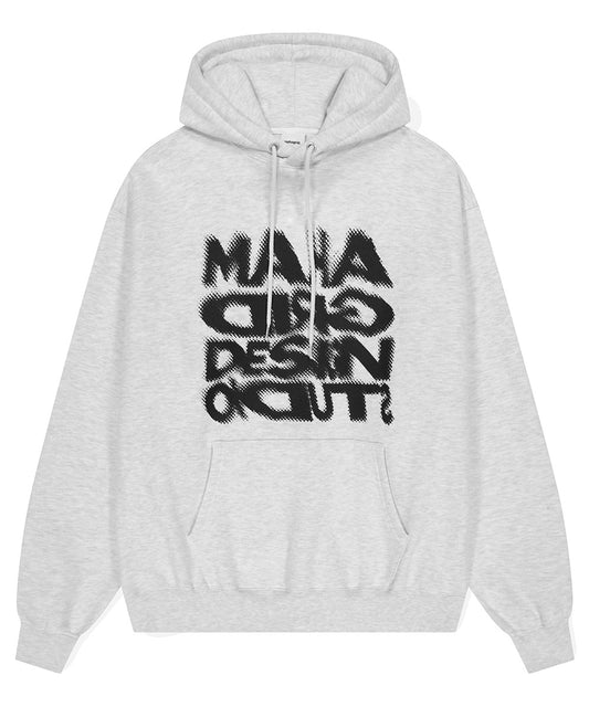 Mahagrid Halftone Hoodie Light Grey