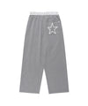 Cavish W CHECK LOUNGE PANTS [BLACK]