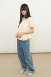 General Idea WOMAN Round Collar Puff Blouse