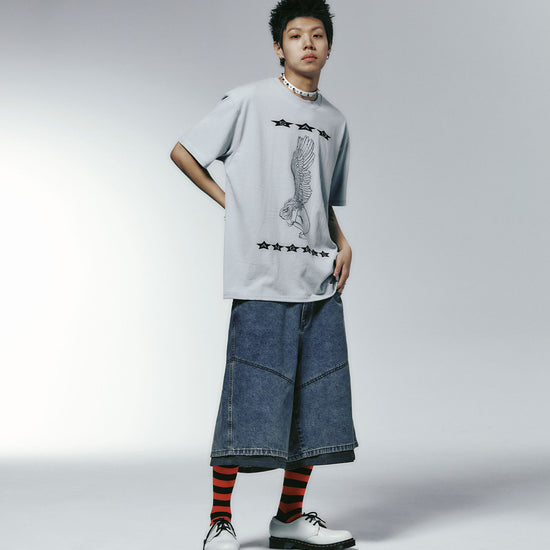 Nice Ghost Club Sad Angels Star Tee [Grey]