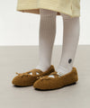 Marithé François Girbaud Kids Cross Banding Shearling Flat Shoes Brown