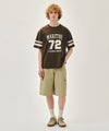 Marithé François Girbaud AEROCOOL FOOTBALL OVERSIZED TEE brown