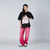 ADLV Baby Face Cat Hug Girl Short Sleeve T-Shirt