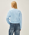 Marithé François Girbaud W FLOWER CLASSIC LOGO CROP SWEATSHIRT oatmeal