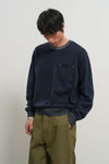 General Idea [XXL Exclusive] Unisex Color-Block Collar Henry Neck Knit [Light Blue]