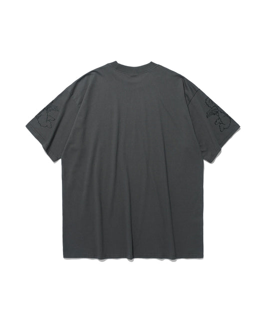 Nice Ghost Club Heavenly Bear Angel Big Big Tee [Charcoal]