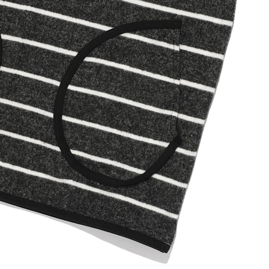Nice Ghost Club Stripe Sleeveless Hoodie [Charcoal]