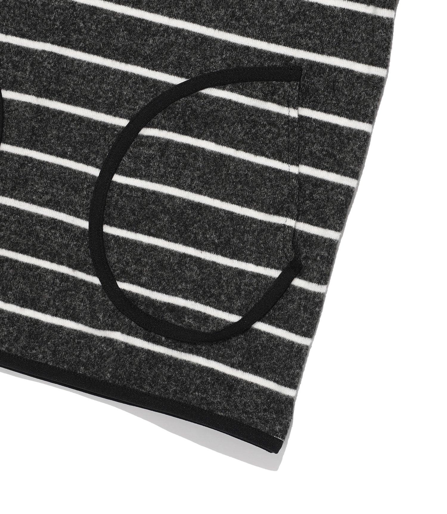 Nice Ghost Club Stripe Sleeveless Hoodie [Charcoal]