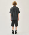 Marithé François Girbaud OUTLINE CLASSIC LOGO DYEING BERMUDA SWEAT SHORTS mint
